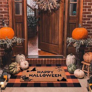 Halloween Decor Doormat Combo Set, 100% Coco Coir Welcome Mat + 28 x 43 Inches